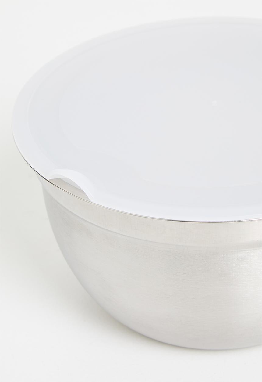 Excellent Houseware - Stella stainless steel bowl with lid set of 3 - Silver