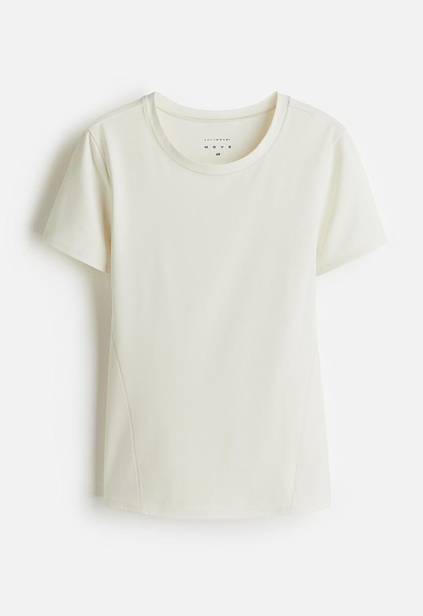 H&M - Sports top with drymove™ - ivory 