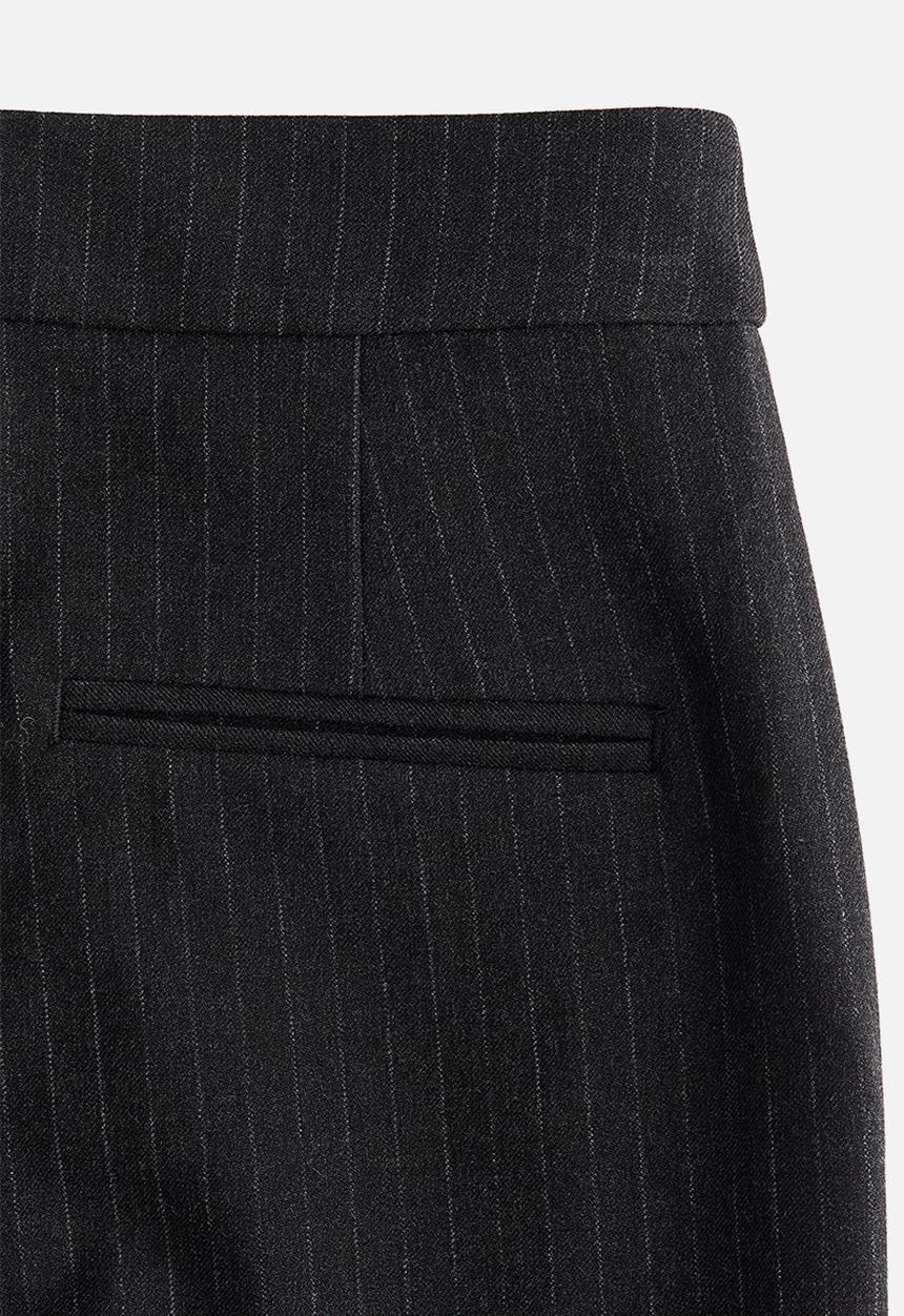 H&M - Bootcut trousers - dark grey/pinstriped