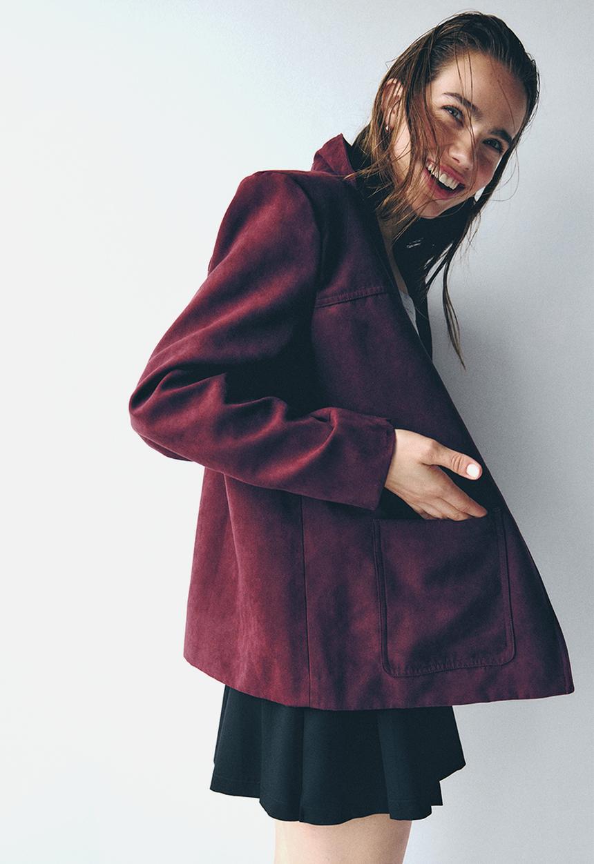 H&M - Jacket - plum red