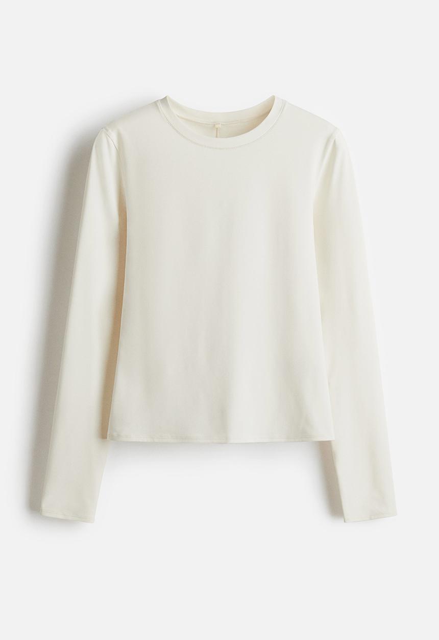 H&M - Sports top with drymove™ - ivory 