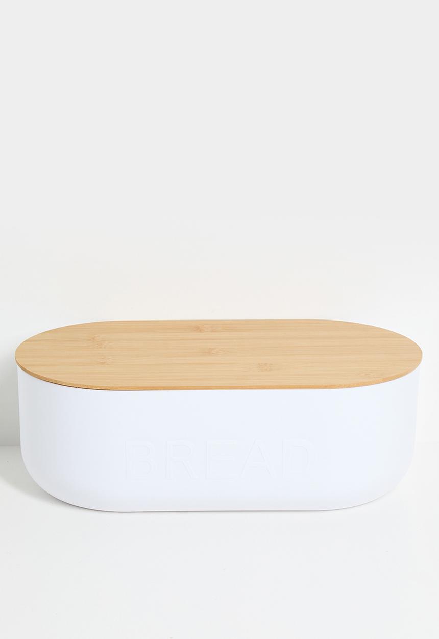 Excellent Houseware - Bread Bin - White