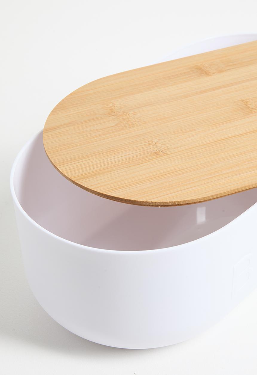 Excellent Houseware - Bread Bin - White