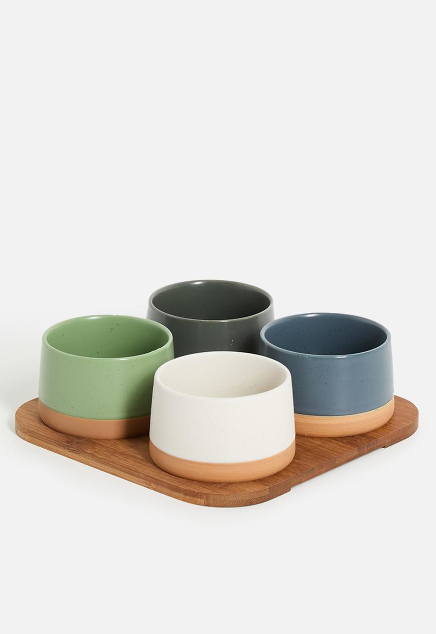 Excellent Houseware - Mila bowls set of 4 on board - Multi
