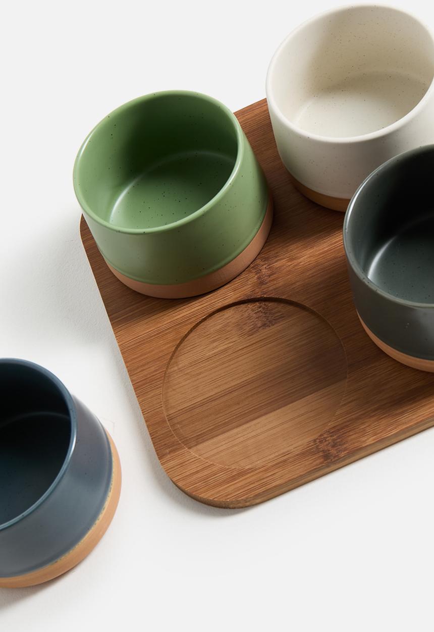 Excellent Houseware - Mila bowls set of 4 on board - Multi