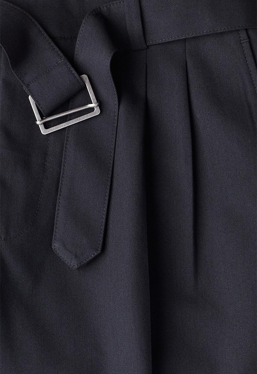 H&M - Relaxed fit belted trousers - navy blue