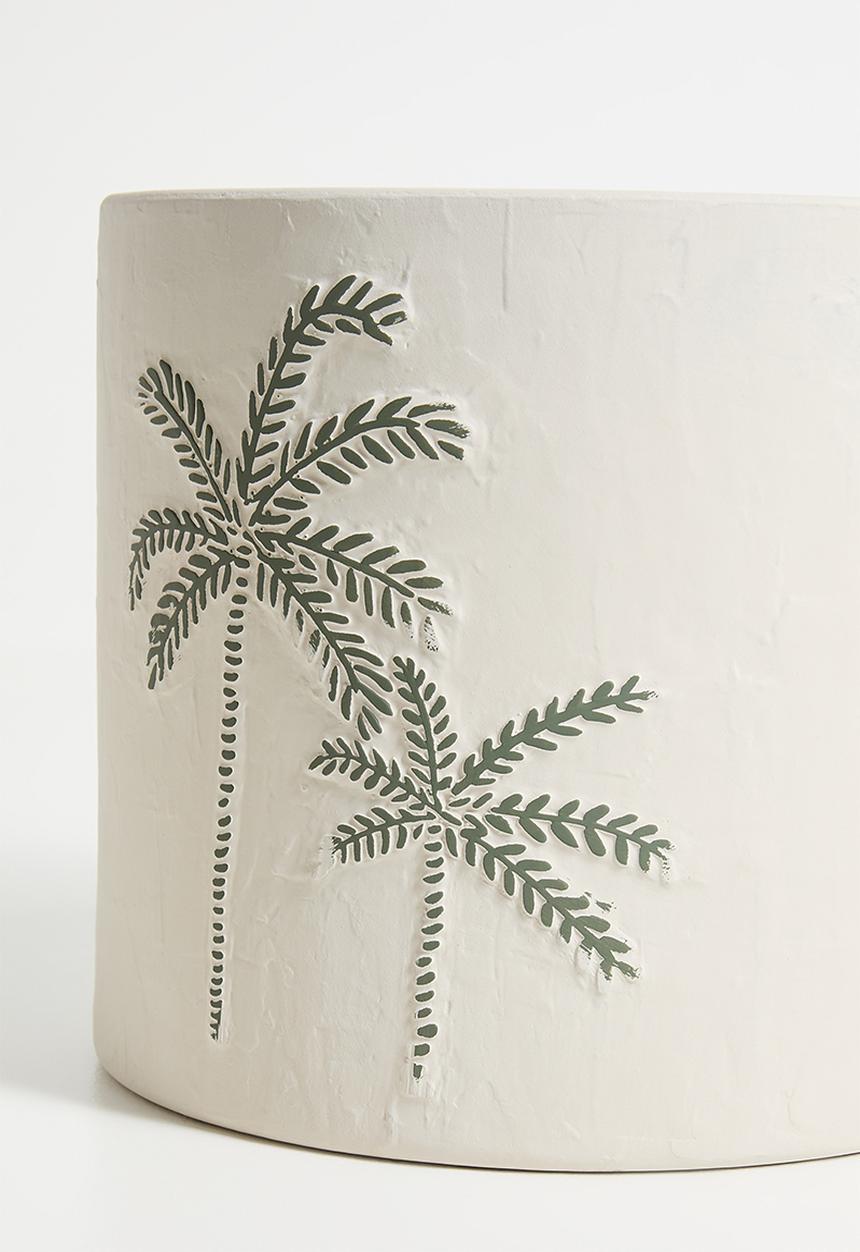 H&S - Palms planter set of 3 - Ecru