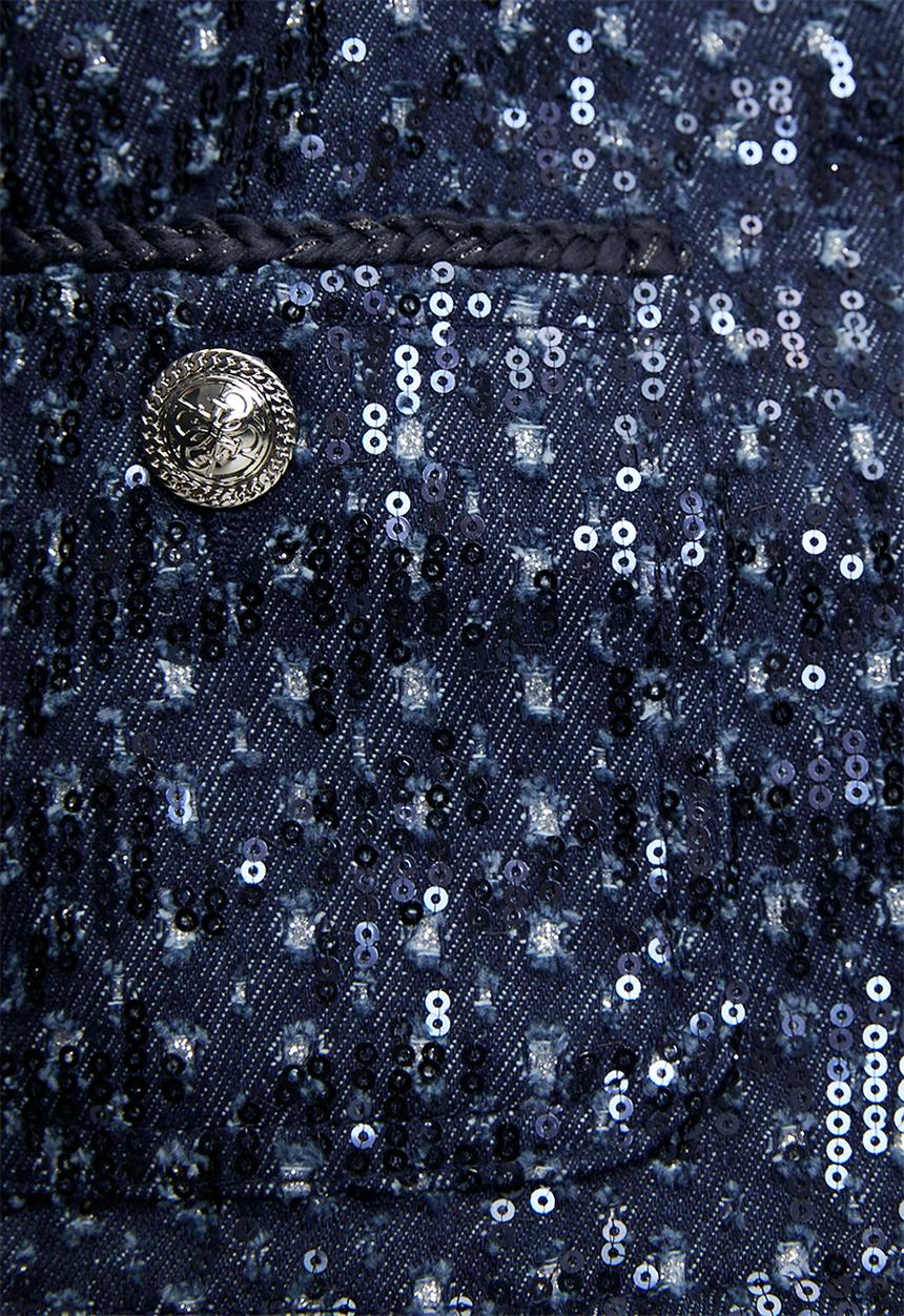 GUESS - Elisa Sequin Denim Jacket - Dream Of Ice