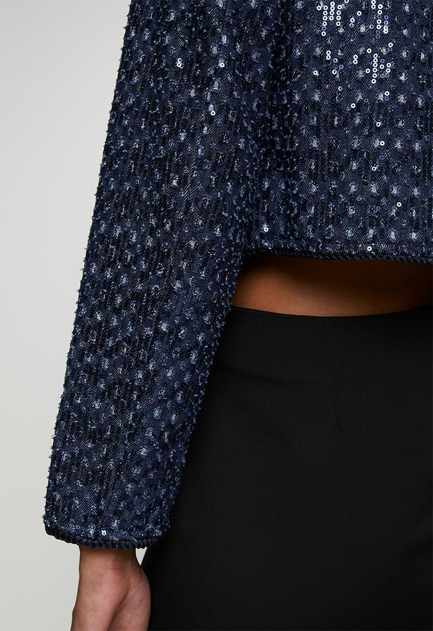 GUESS - Elisa Sequin Denim Jacket - Dream Of Ice