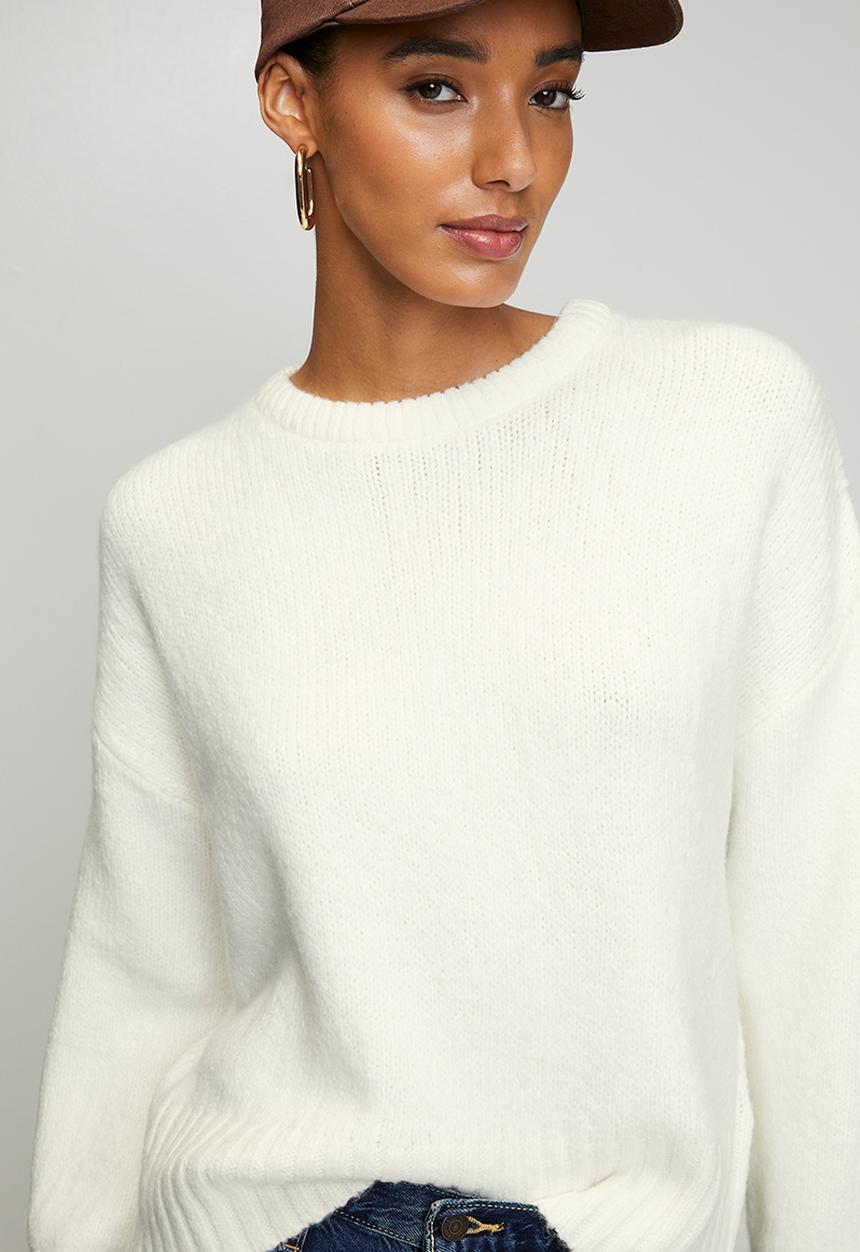 Cotton On - Luxe Crew Neck Sweater - Lofty White