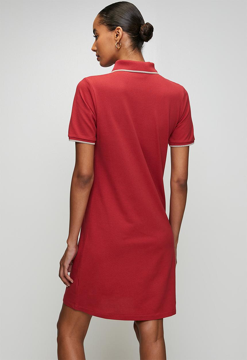 POLO - Wmn Leah Golfer Dress - Garnet
