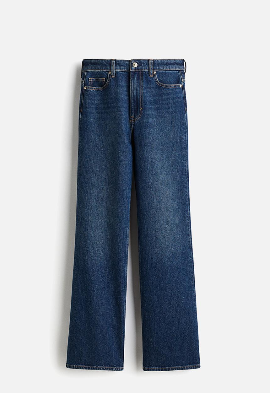 H&M - Bootcut high jeans - dark denim blue