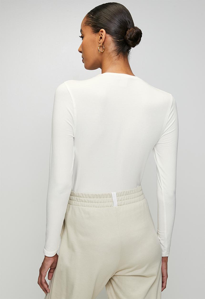 POLO - Wmn Dani Long sleeve Second Skin - Off White