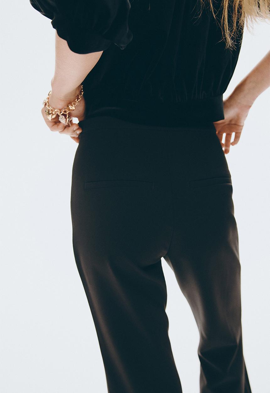 H&M - Flared trousers - black