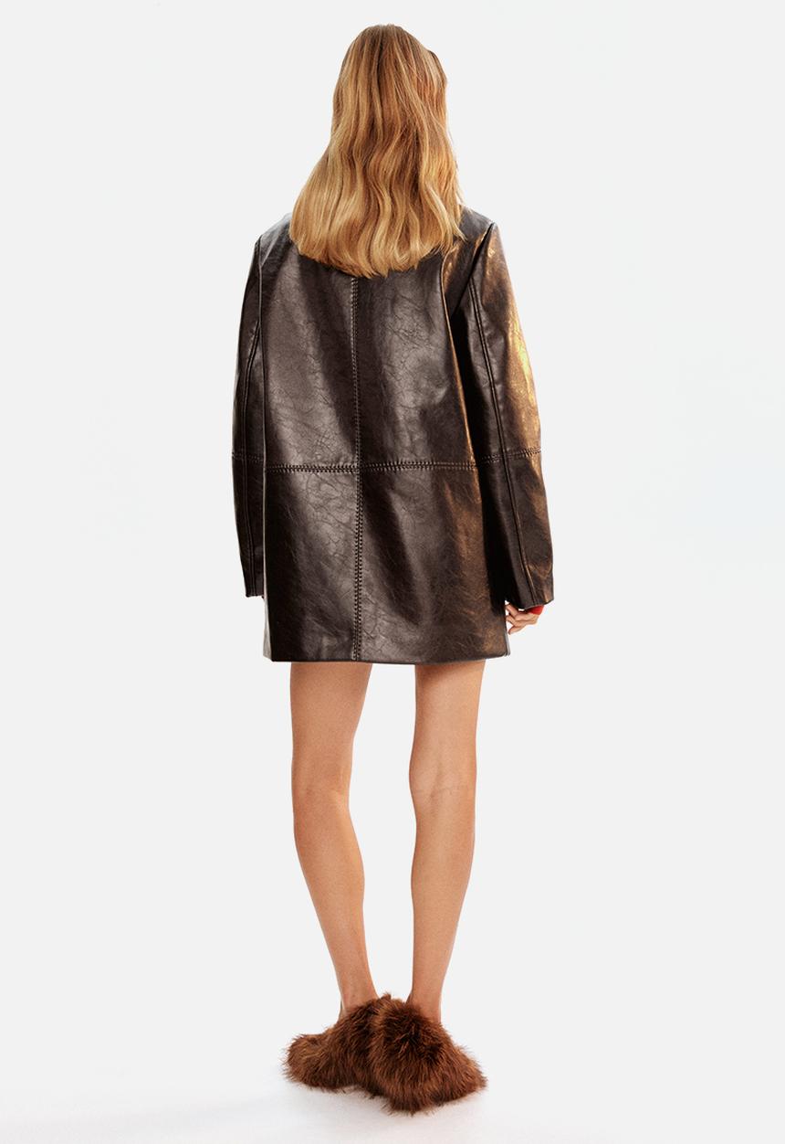 H&M - Coated jacket - dark brown
