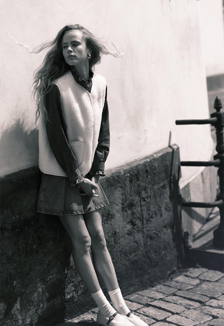 H&M - Teddy gilet - white