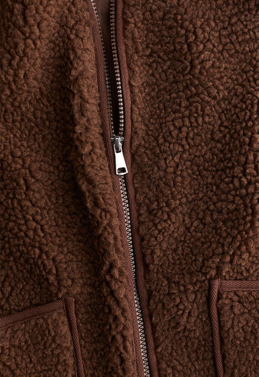 H&M - Teddy gilet - dark brown
