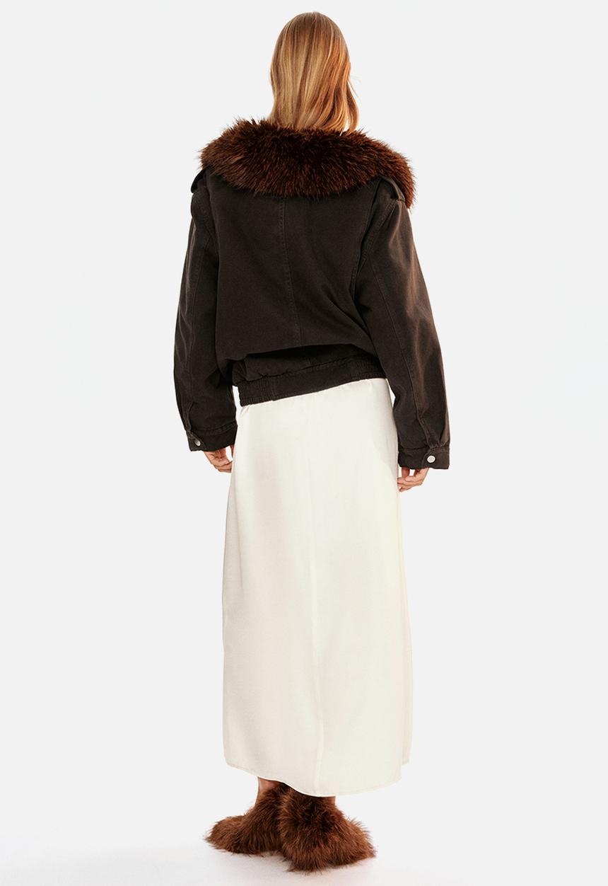 H&M - Oversized collared jacket - dark brown