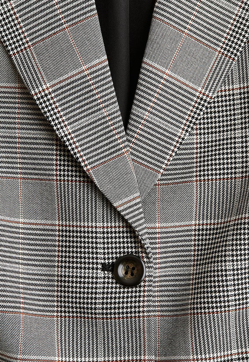 H&M - Single-breasted blazer - grey/checked