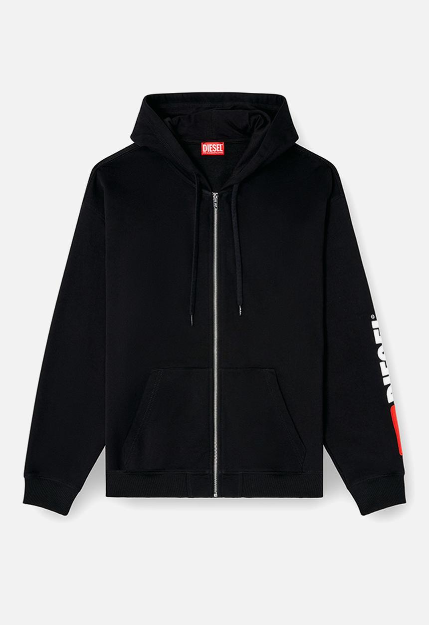 Diesel  - S-boxt-zip-hood-div - black