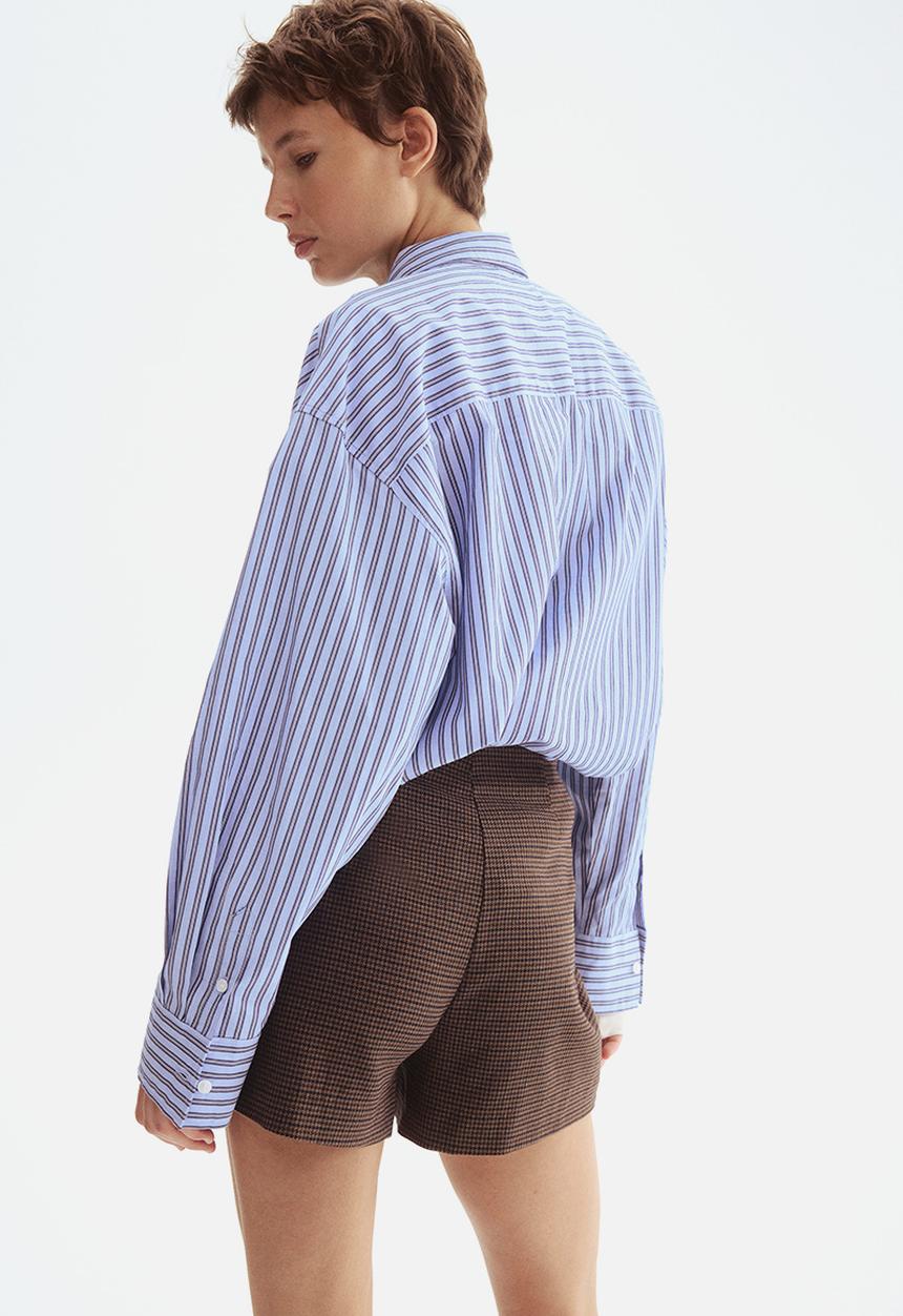 H&M - Wrap skort - dark beige dogtooth pattern