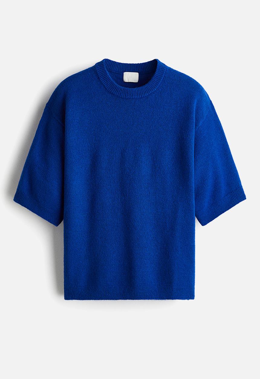 H&M - Knitted t-shirt - bright blue