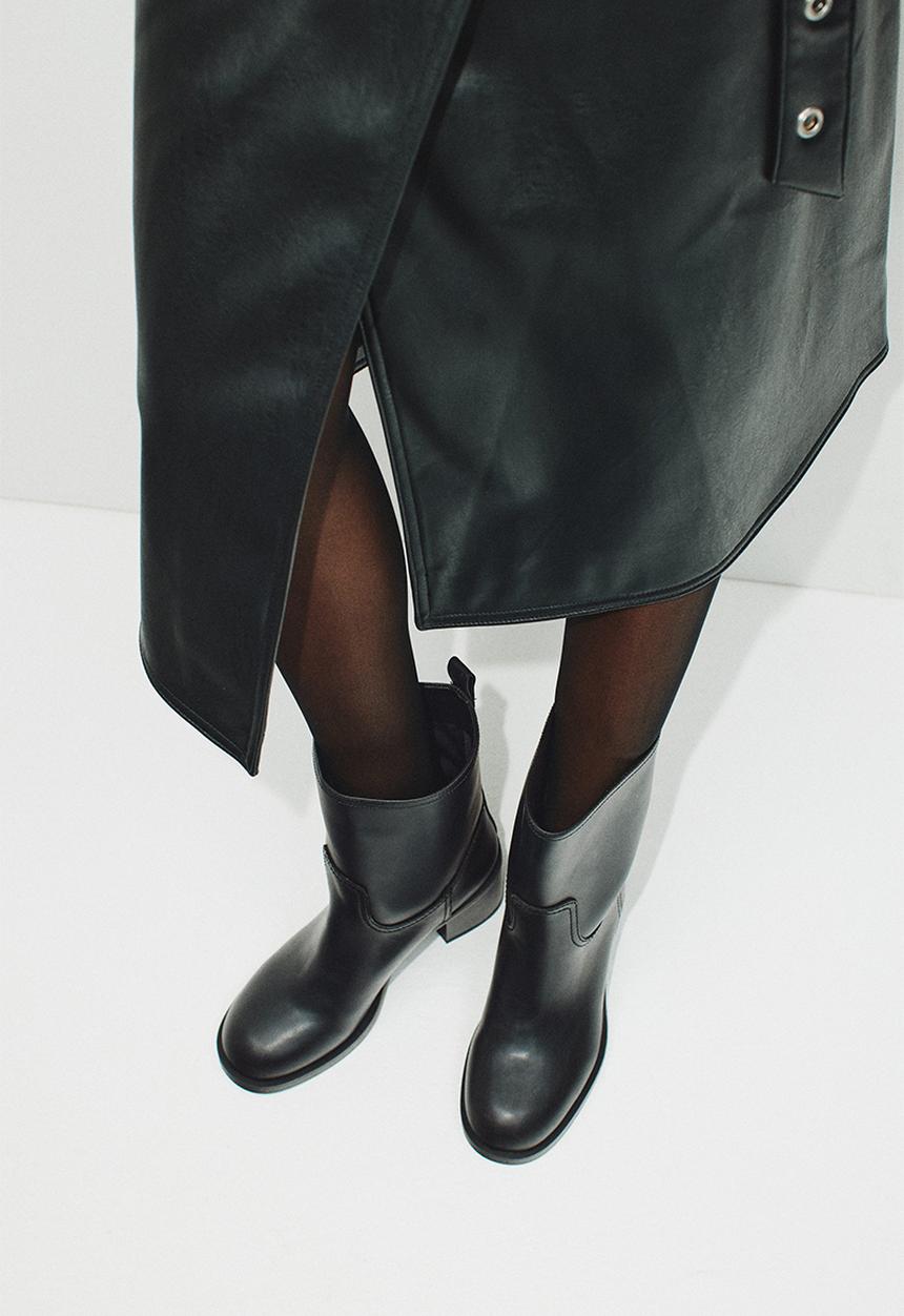 H&M - Block-heeled ankle boots - black