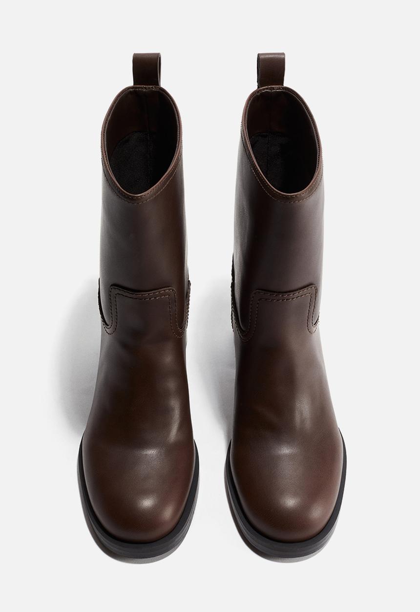 H&M - Block-heeled ankle boots - dark brown