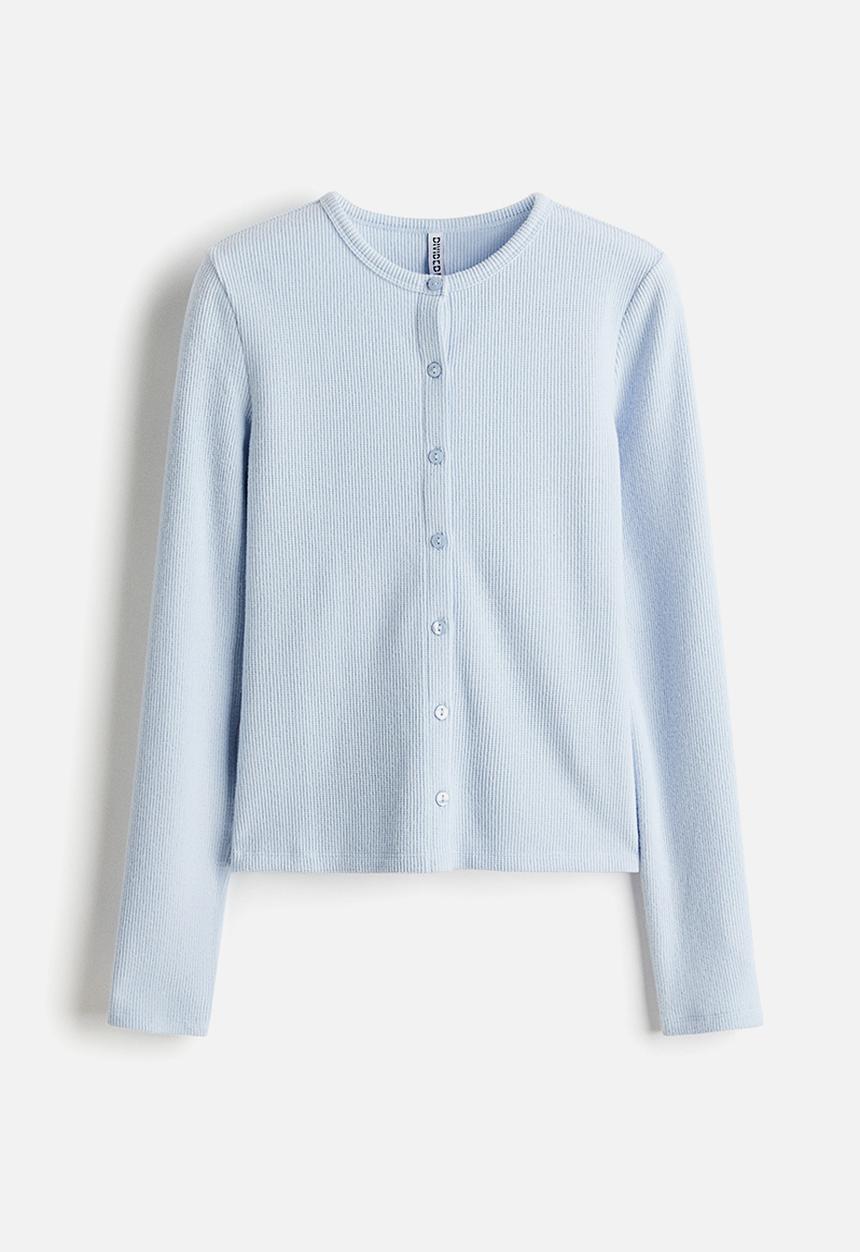 H&M - Waffled cardigan - light blue
