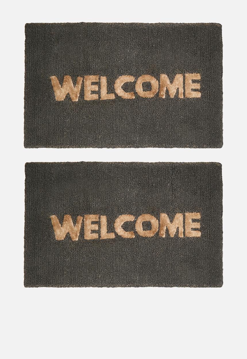 Sixth Floor - Welcome Jute Doormat  2pk 