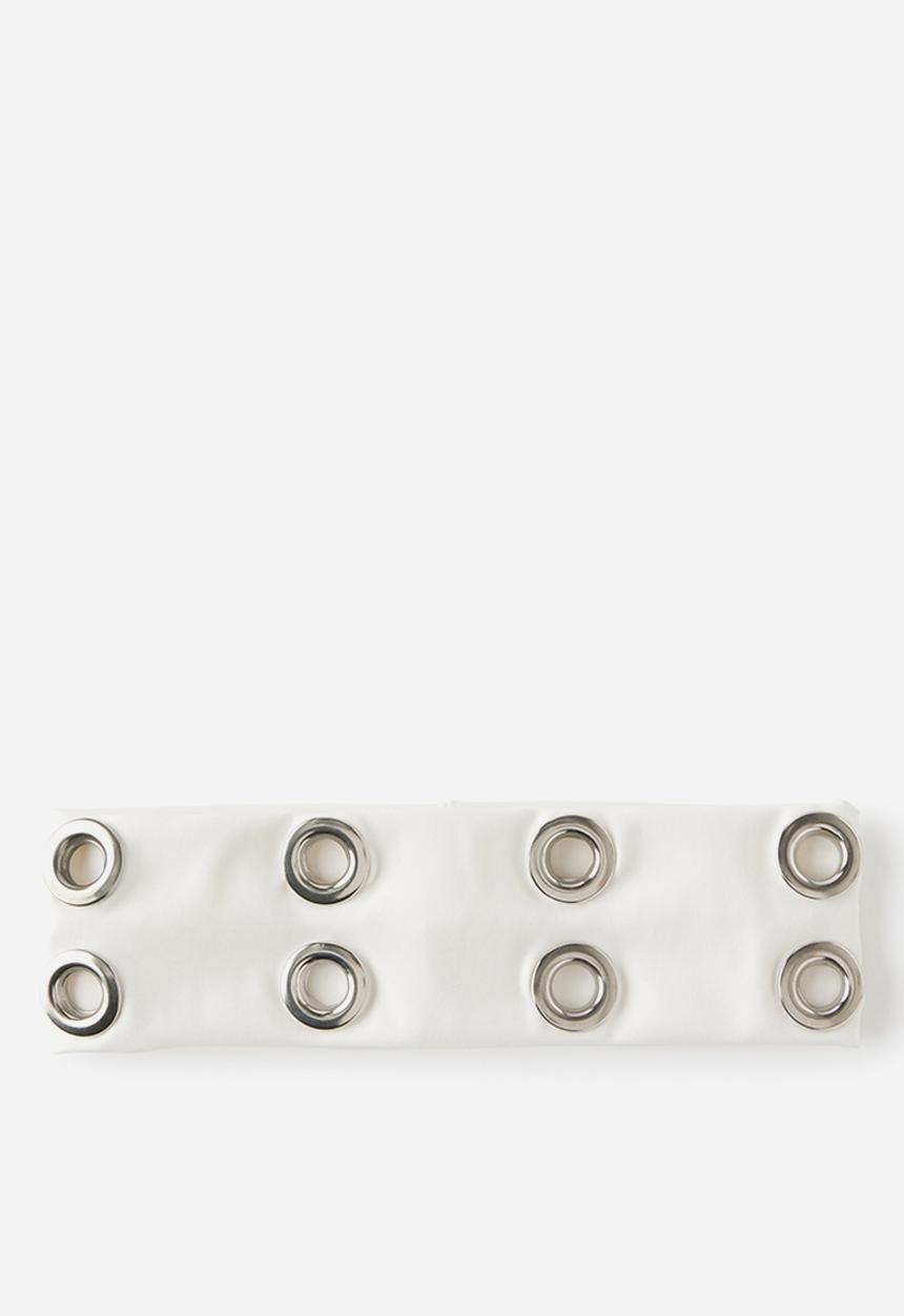 Rubi - Soft headband - white/silver eyelet