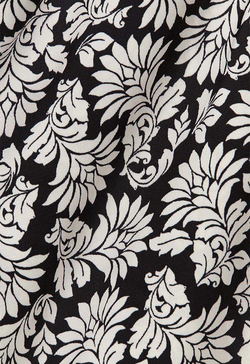 H&M - Cap-sleeved blouse - black & white patterned