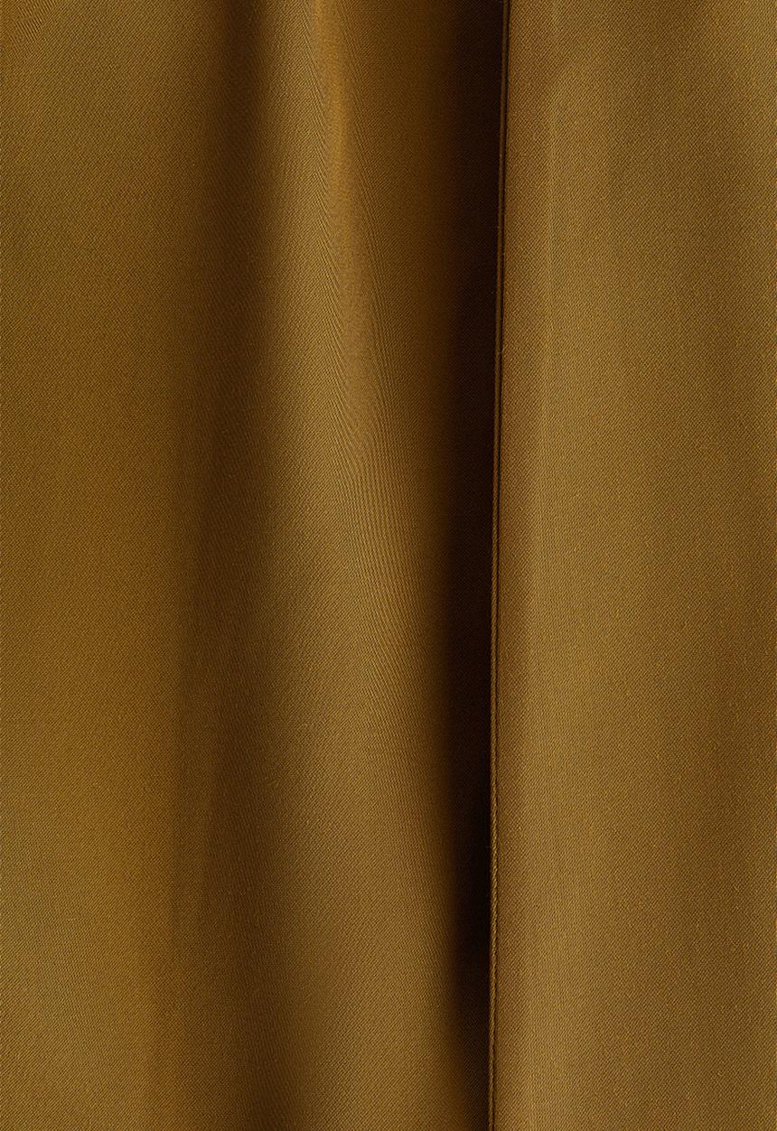 H&M - Draped satin blouse - golden olive