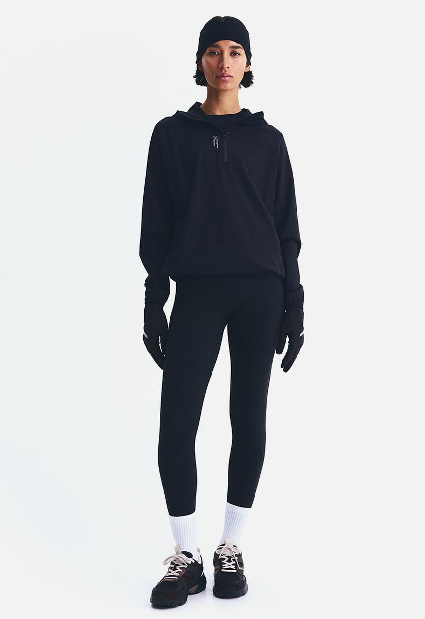 Zip-top running jacket with drymove™ - black/young hearts - 1301455001