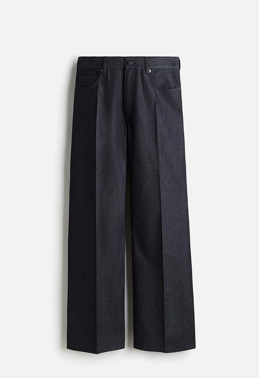 H&M - Crease-leg jeans - dark denim blue