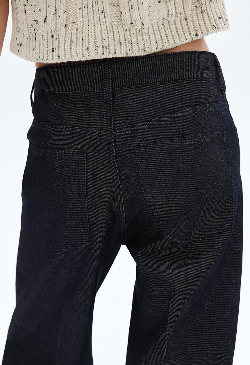 H&M - Crease-leg jeans - dark denim blue