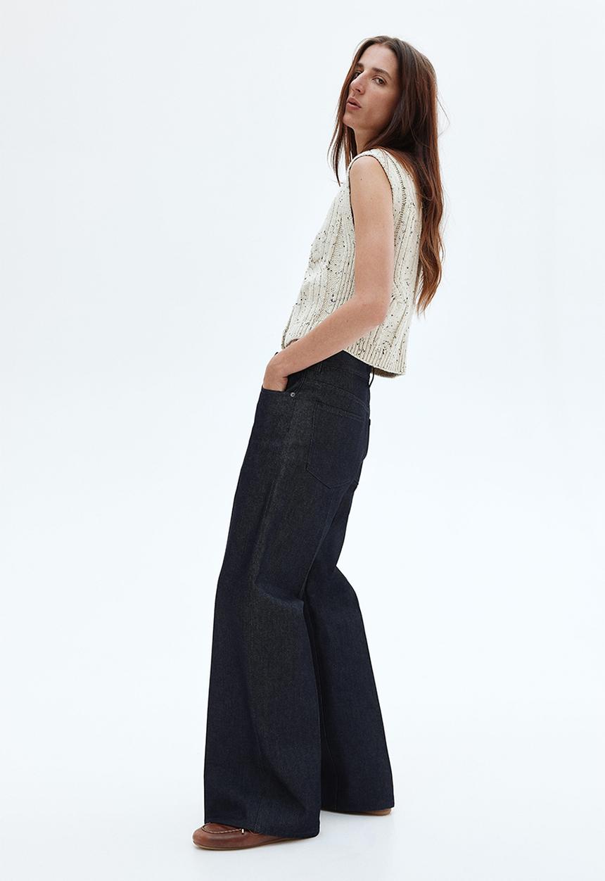 H&M - Crease-leg jeans - dark denim blue