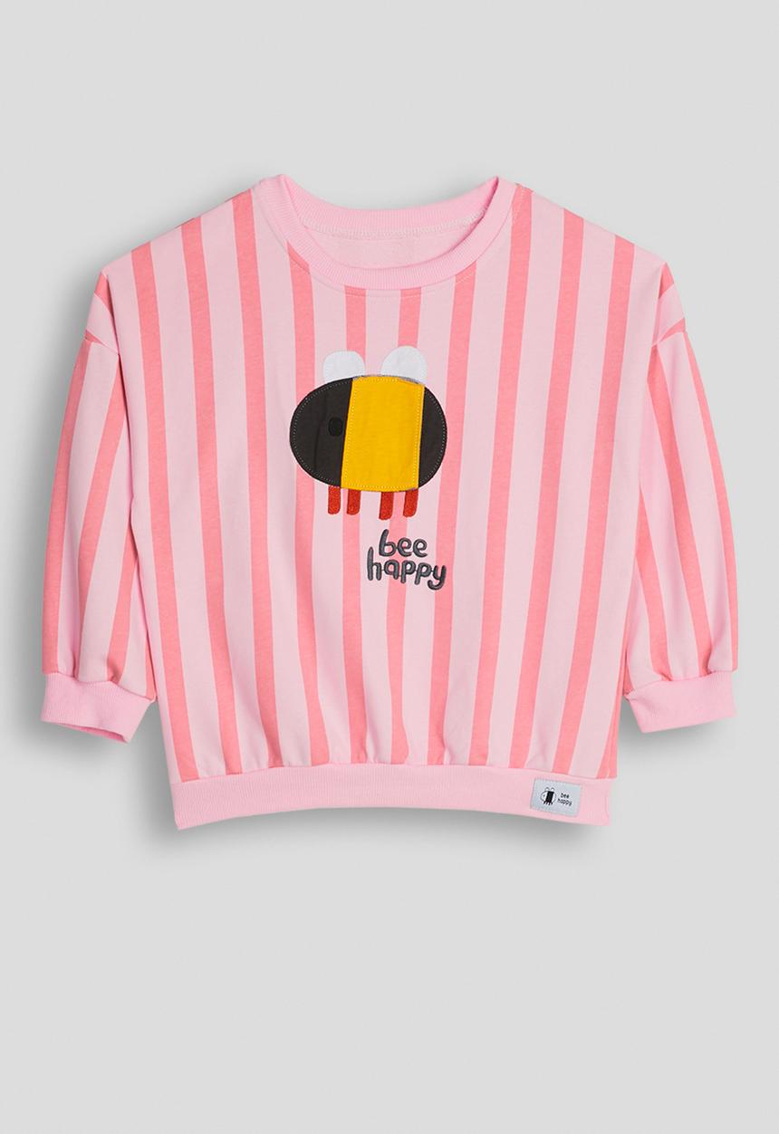 Pop Candy - Sweat top with ribbed leggings - pink/stripes