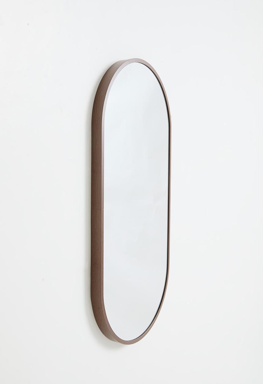 H&S - Ollie oval mirror - Walnut