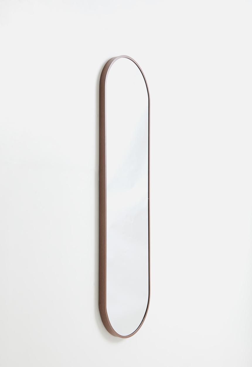 H&S - Ollie full length oval mirror - Walnut