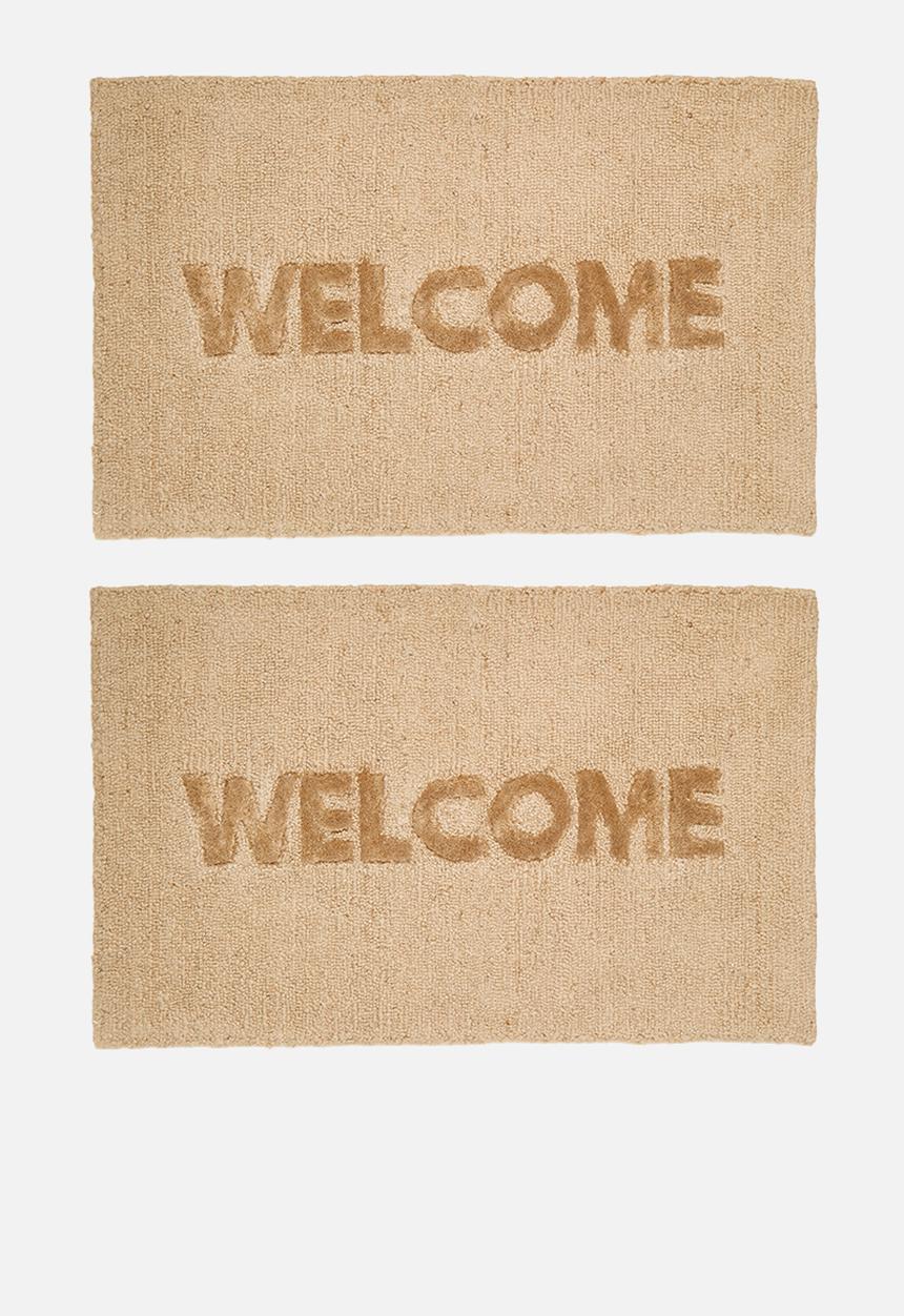 Sixth Floor - Welcome Jute Doormat 2pk