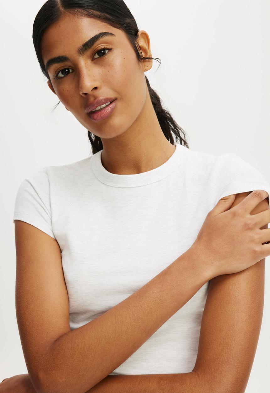 Cotton On - Cloud soft baby tee - light grey marle