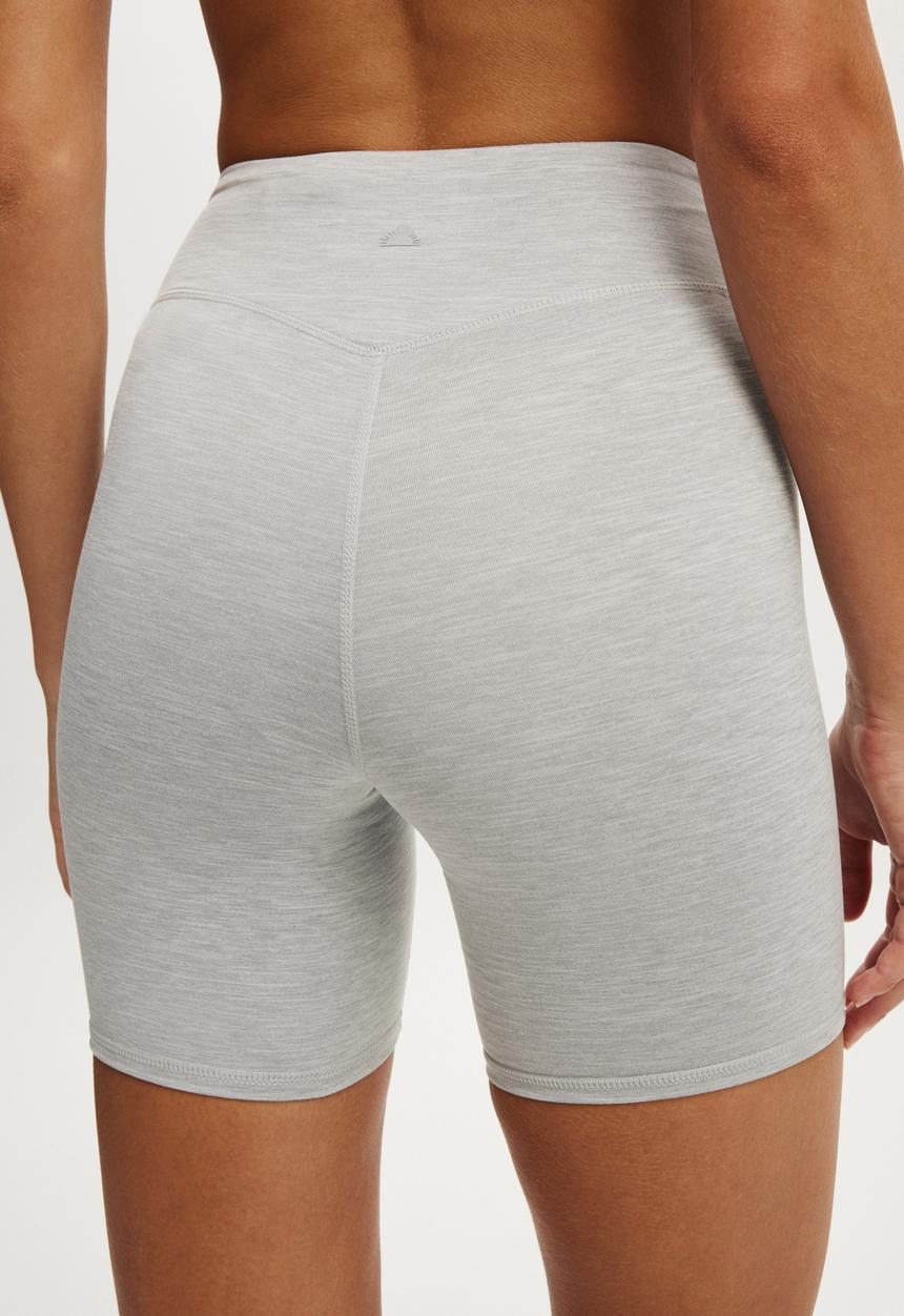 Cotton On - Ultra Soft Contour Bike Short - Light Grey Marle