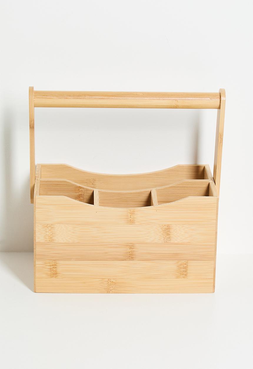 Excellent Houseware - Bamboo cutlery holder - Natural