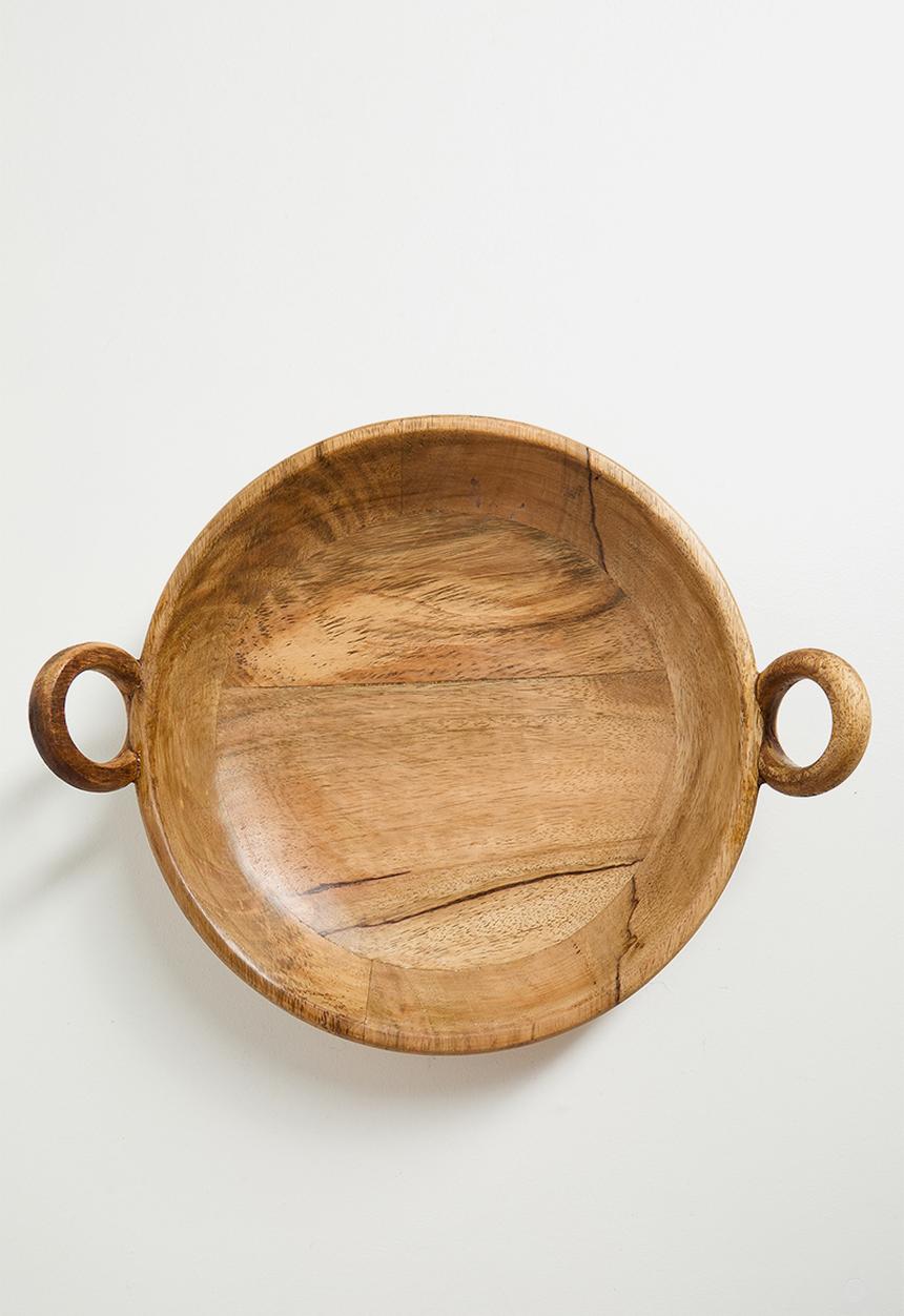 Excellent Houseware - Fera wooden bowl with handles - Natural