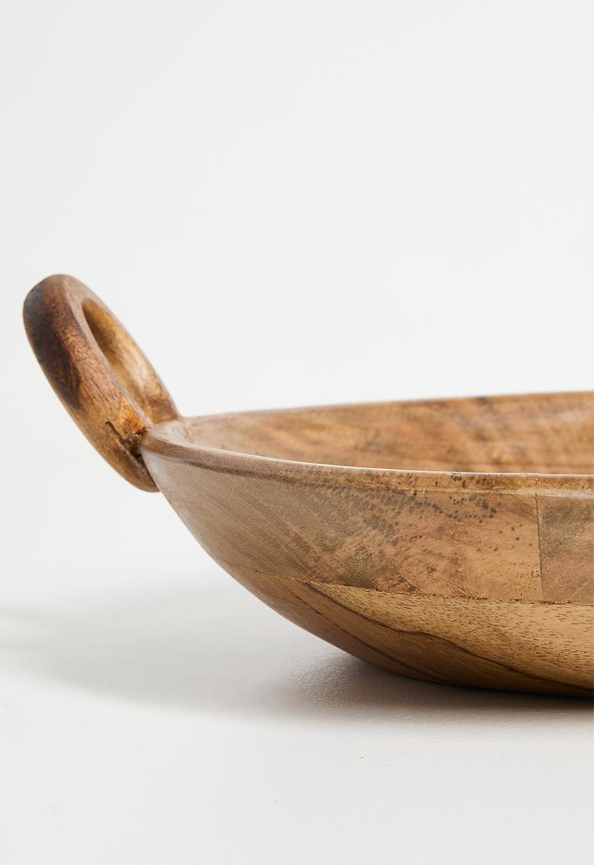 Excellent Houseware - Fera wooden bowl with handles - Natural