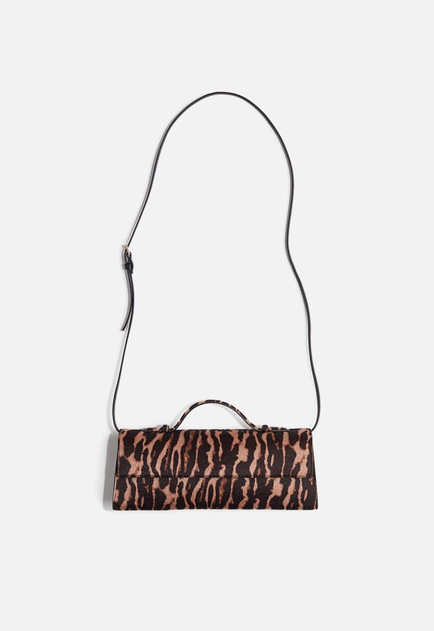 H&M - Rectangular crossbody bag - beige tiger stripes