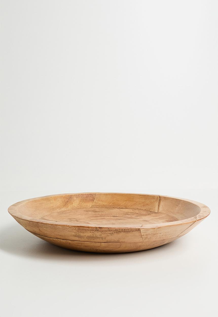 Excellent Houseware - Geolo mango wood serving bowl - Natural