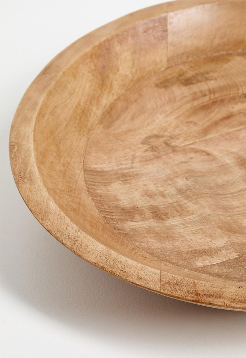 Excellent Houseware - Geolo mango wood serving bowl - Natural