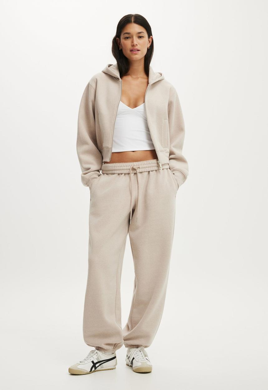 Cotton On - Plush Boyfriend Jogger - Sesame Marle